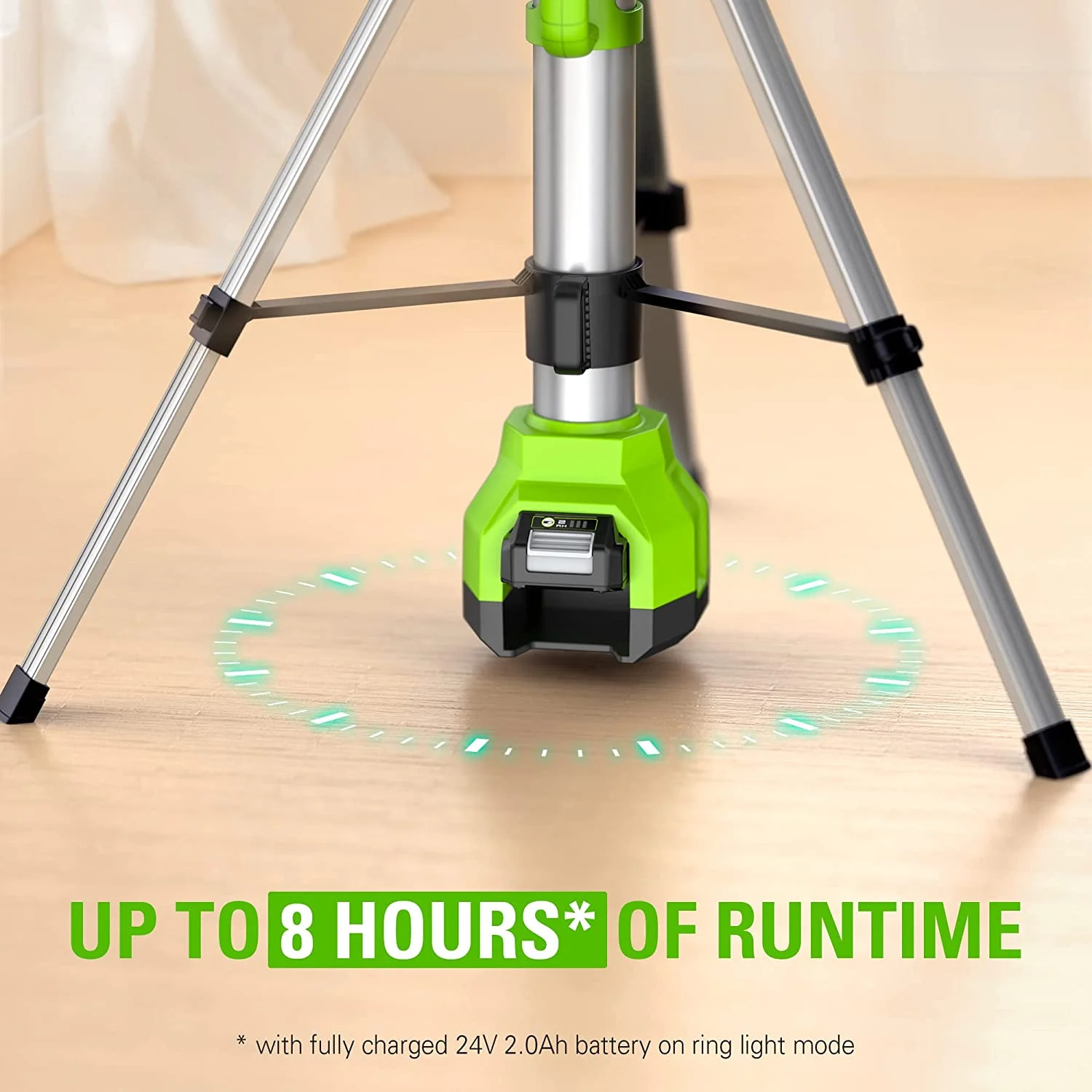 24V 2 in 1 Standing Light, LED Work Light with 2Ah Battery and Charger Image 3