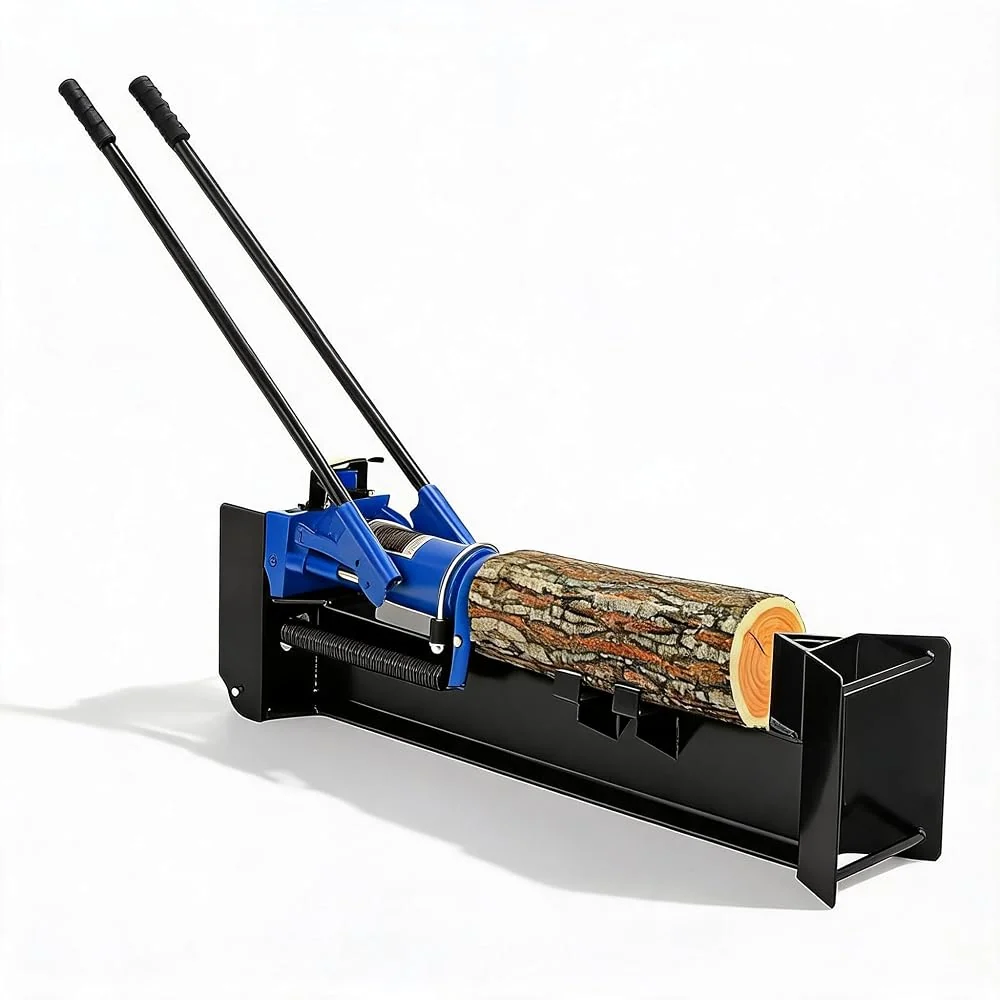 IDEALHOUSE Manual Hydraulic Log Splitter, Dual-Speed Wood Splitter, 12 Ton