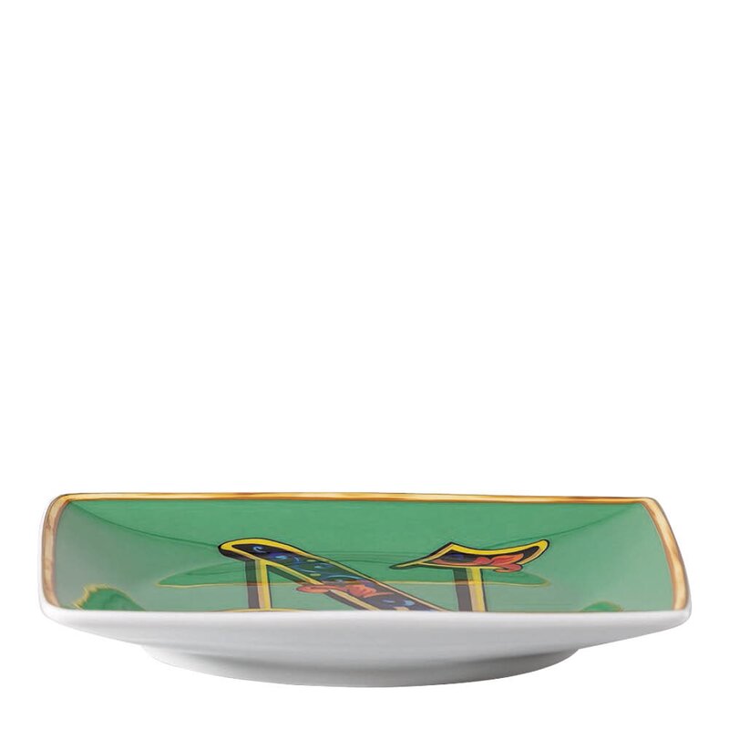Alphabet skål 12 cm kvadratisk N