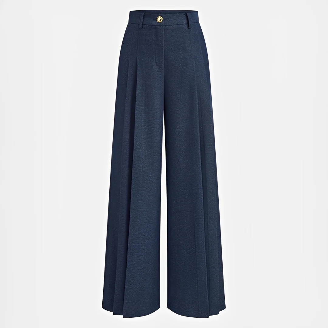 Odessa - Pantalon Large Plissé Décontracté