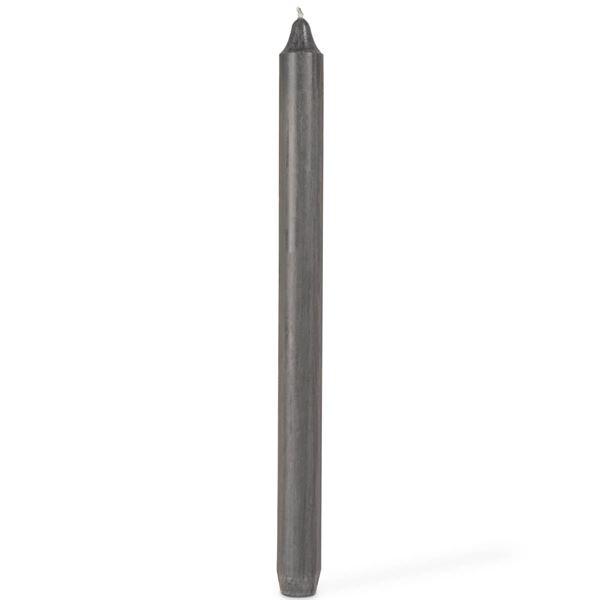 Kronelys 28 cm mørk grå