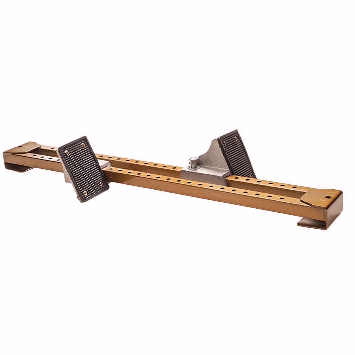 Champion Sports All-Weather Starting Block with Adjustable Rubber Pedals, 6 Track Spikes Included, Gold