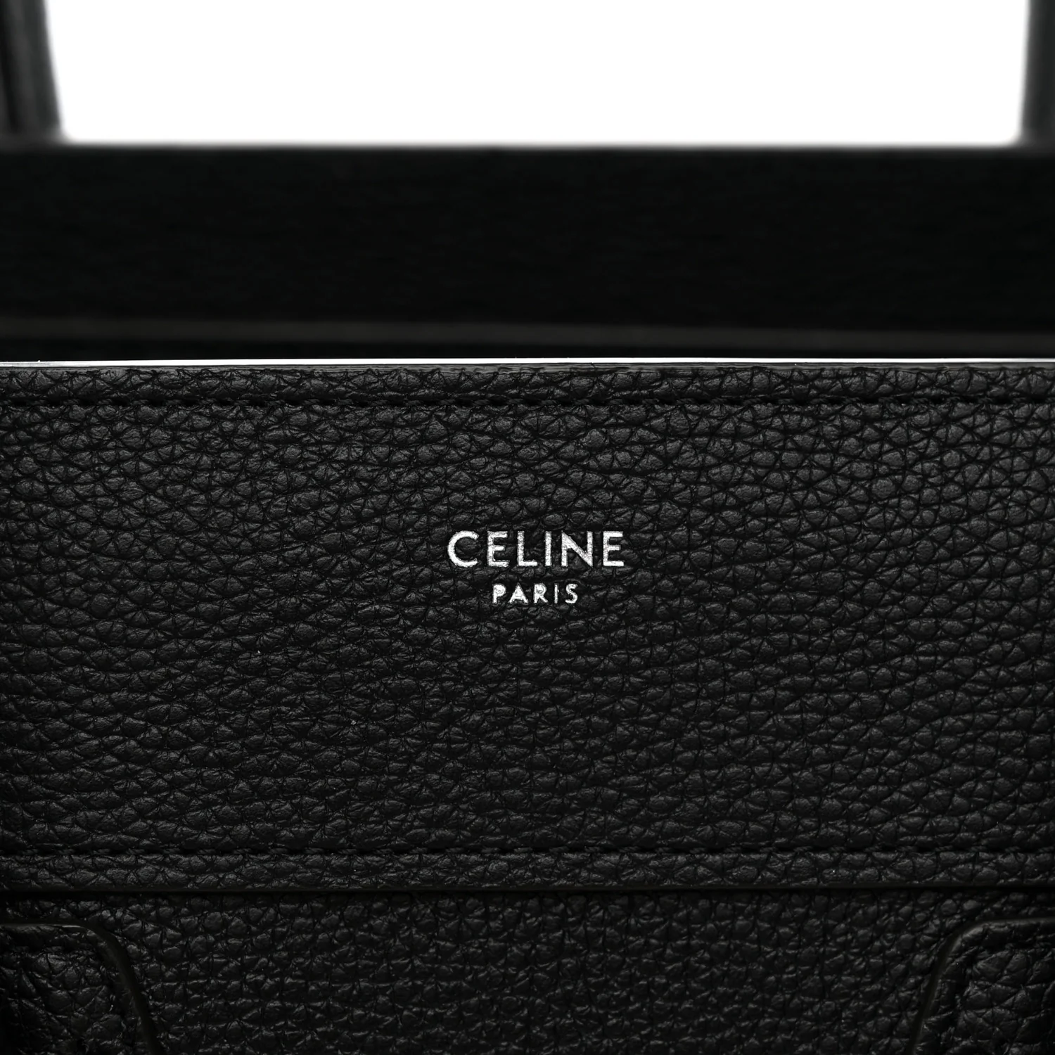 Drummed Calfskin Micro Luggage Black