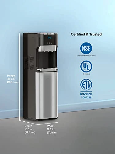 Fontaine à eau Brio à chargement par le bas – Gamme Essential – 3 réglages de température