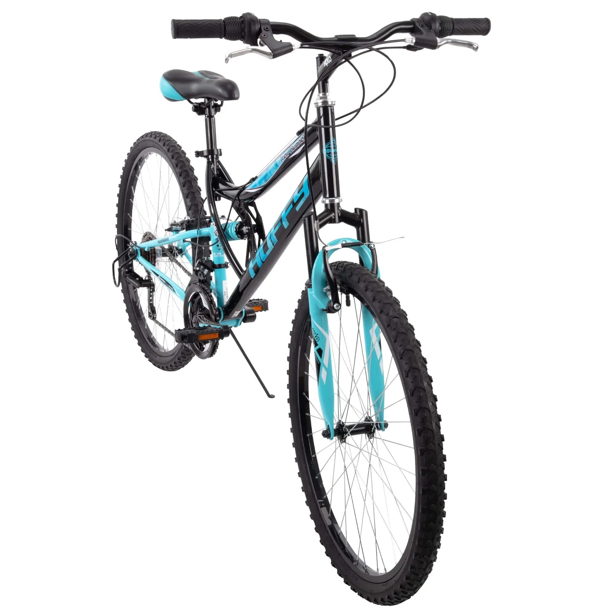 Huffy 26 Trail Runner Women's Full Suspension Mountain Bike, Black