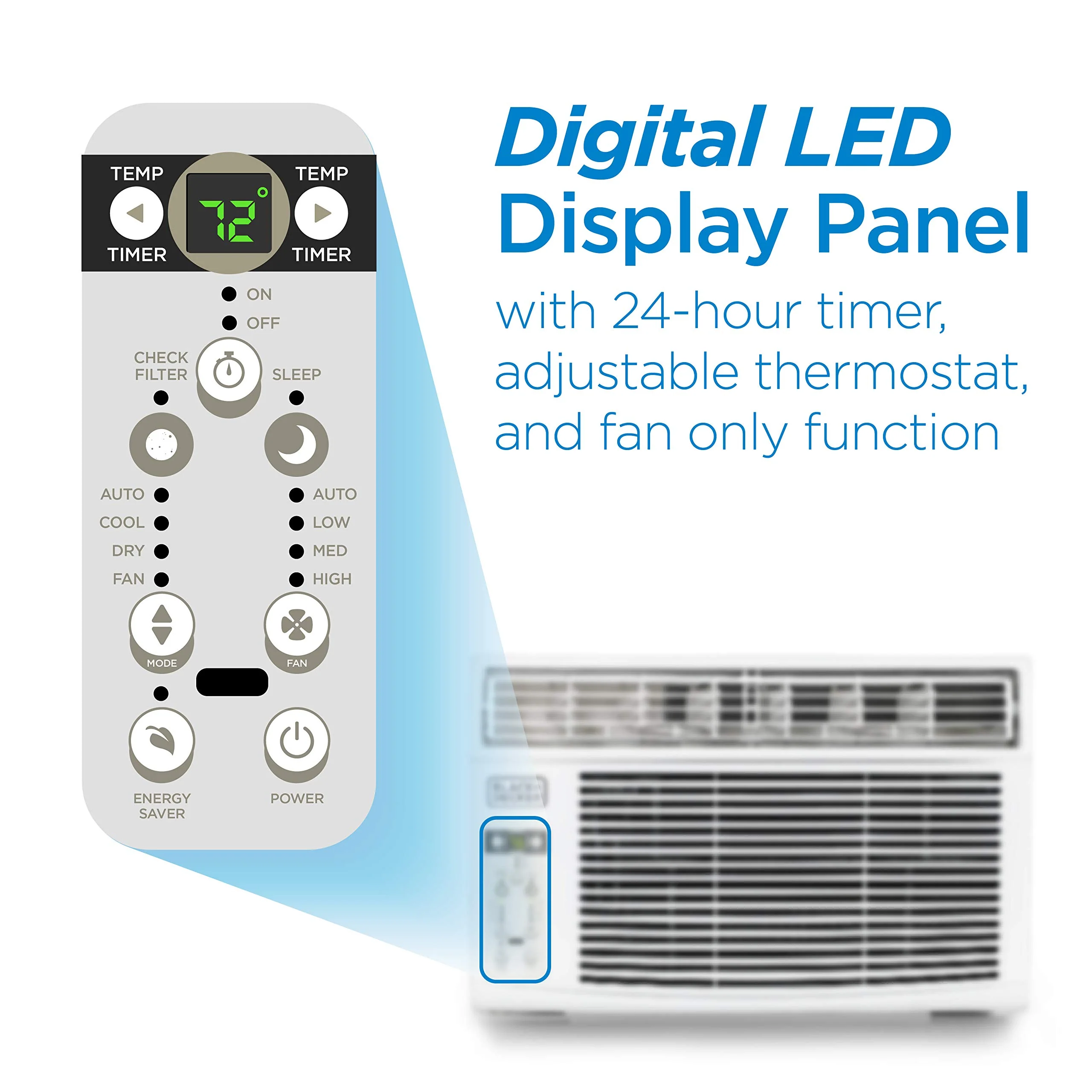 BLACK+DECKER 10000 BTU Window Air Conditioner Up to 450 Square Feet