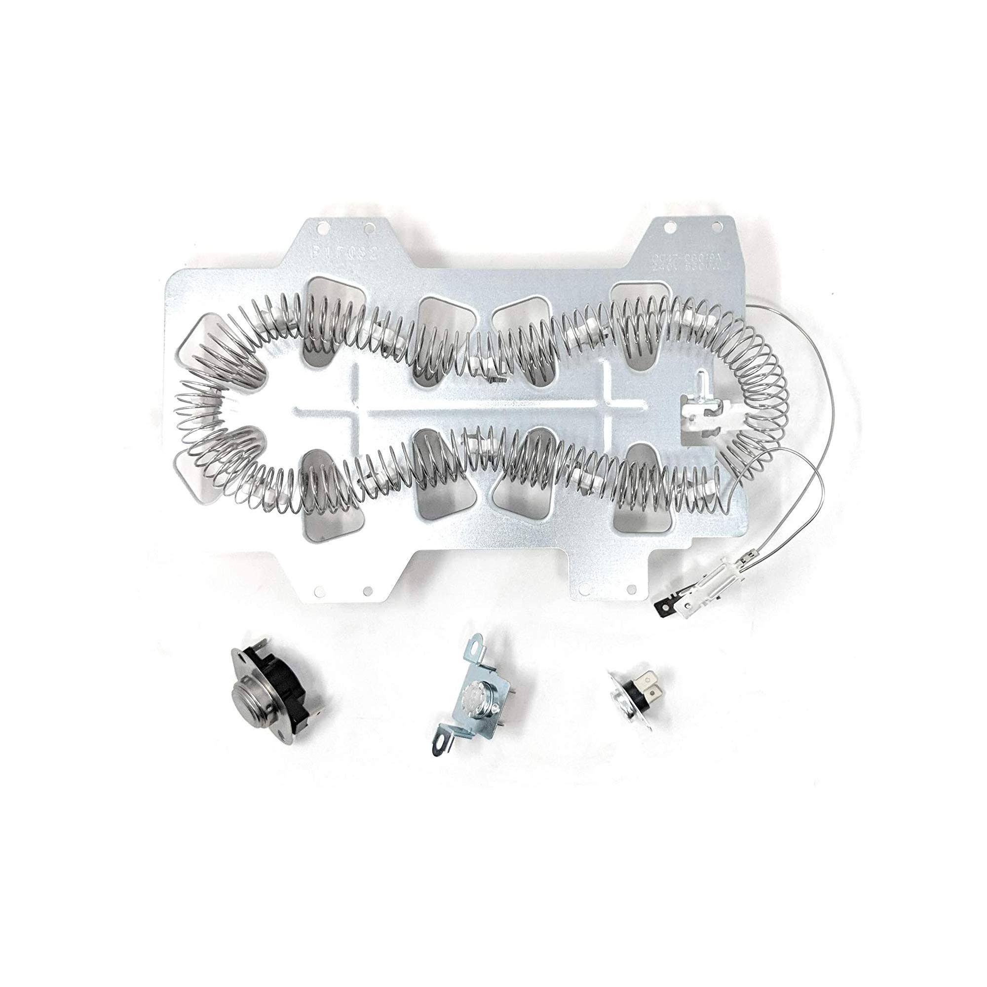 Dryer Heating Element Compatible with Samsung, Thermal Fuse and, Thermostat Dryer Repair Kit Replacement