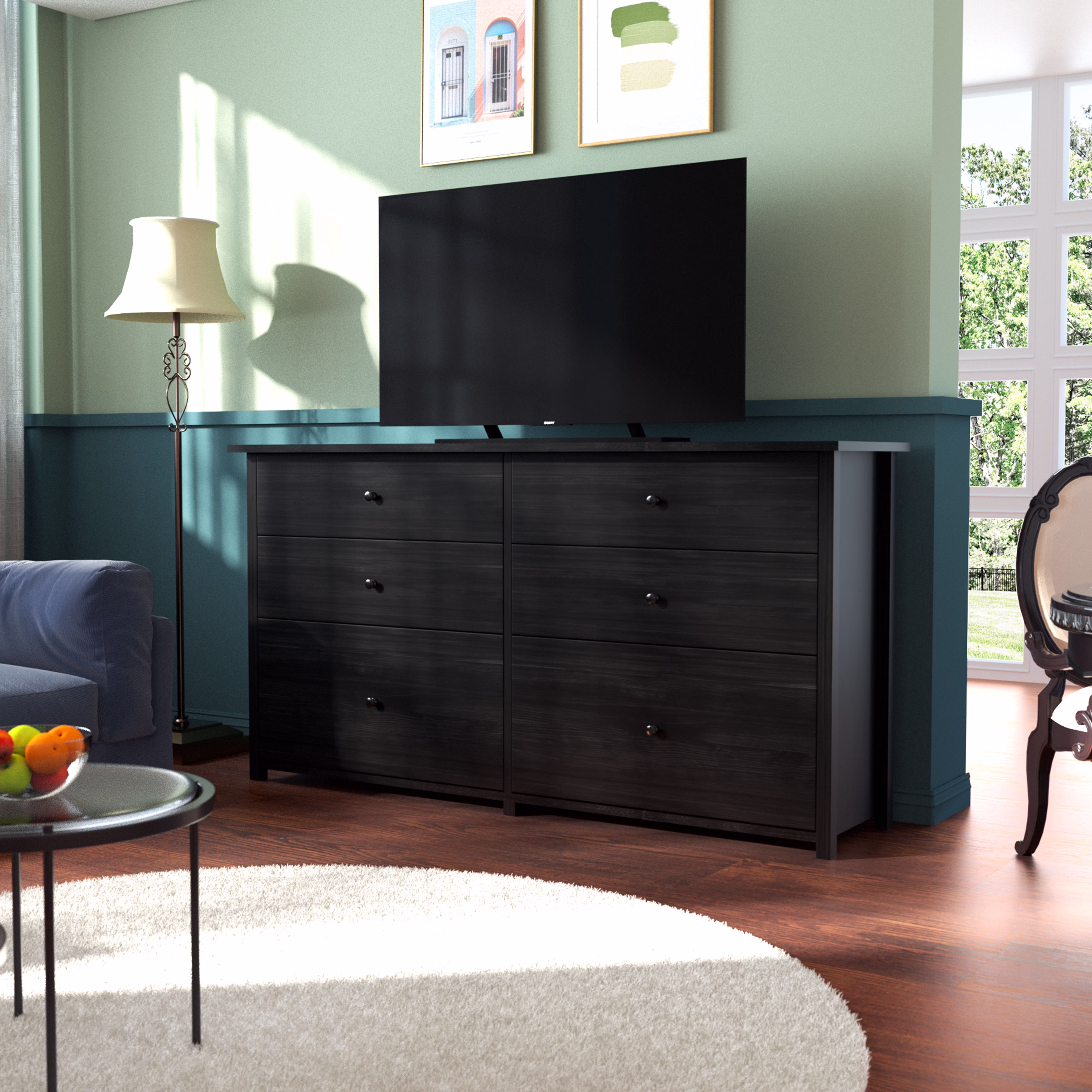 Oversized 5-Drawer Dresser Chest, Large Storage Dresser for Bedroom Storage, Oak(Oak/5 drawer) - Image 5