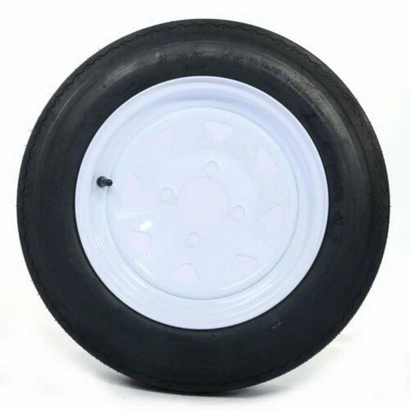 Ktaxon 1 Pair of Trailer Tires & Rims 4.80 - 12 480 - 12 4.80 X 12 4 Lug Wheel White Spoke 780 lb