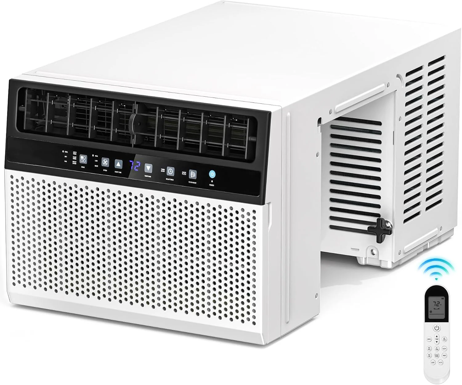 Climatiseur de fenêtre Antarctic Star 12 000 BTU en forme de U, refroidit jusqu'à 550 pi² avec 6 modes, minuterie 24 h, climatiseur de fenêtre ultra silencieux