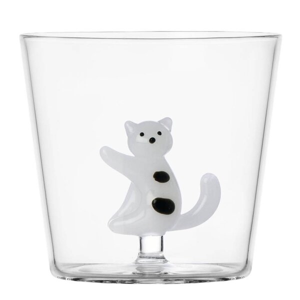 Tabby Cat vannglass 35 cl katt med prikker