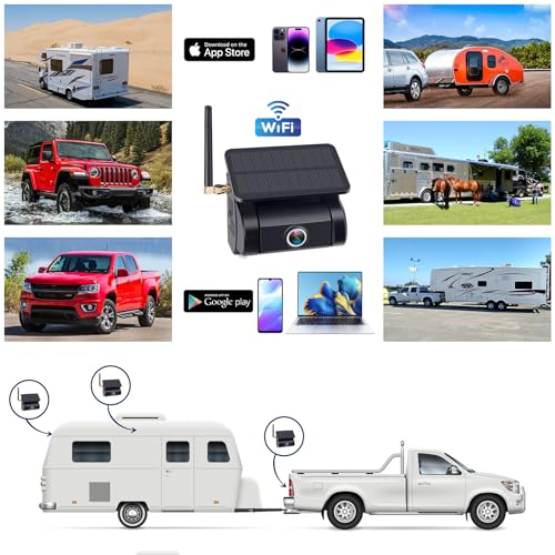 WZBB 1080P Solar Wireless Backup Camera Magnetic