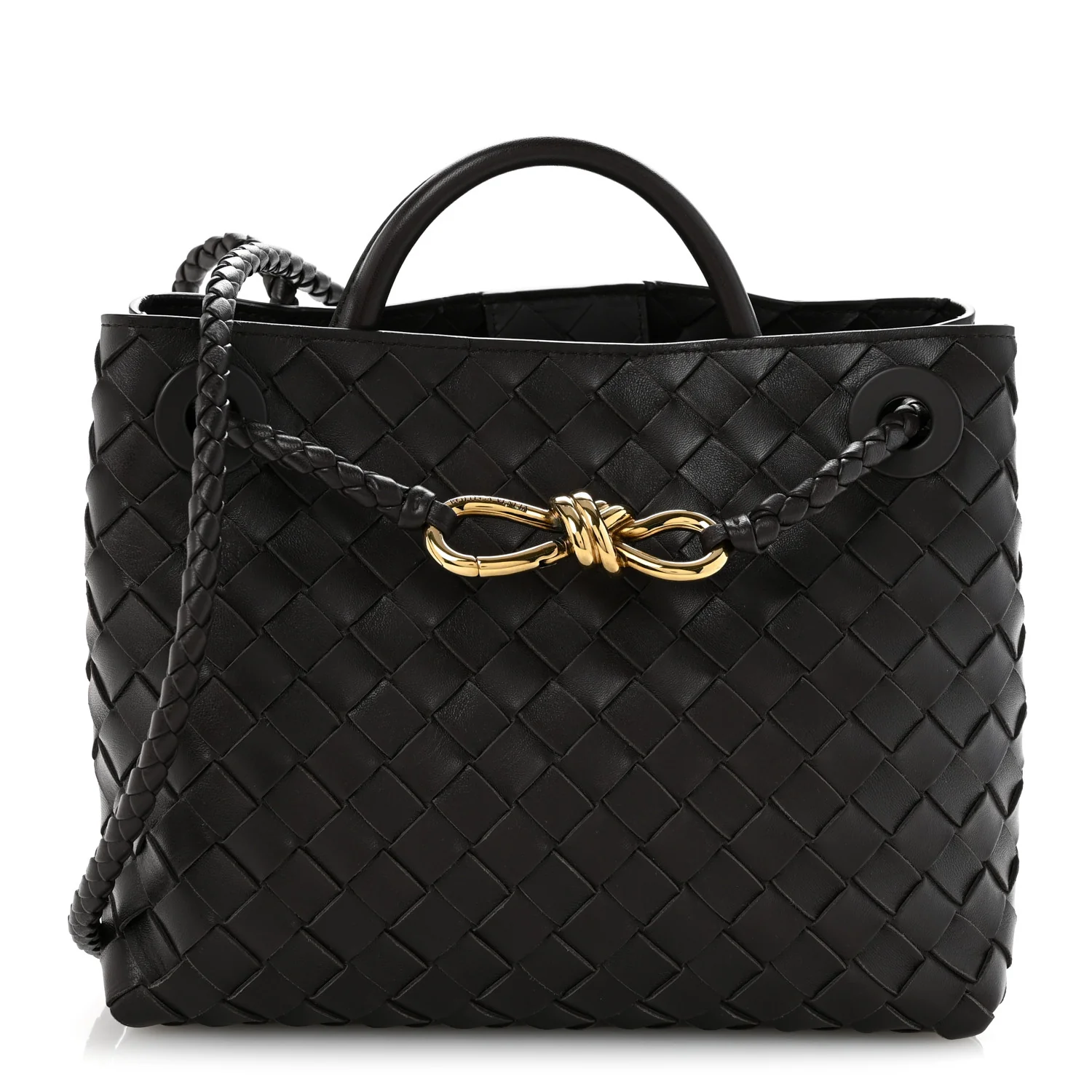 Nappa Intrecciato Small Andiamo Shoulder Bag Fondant