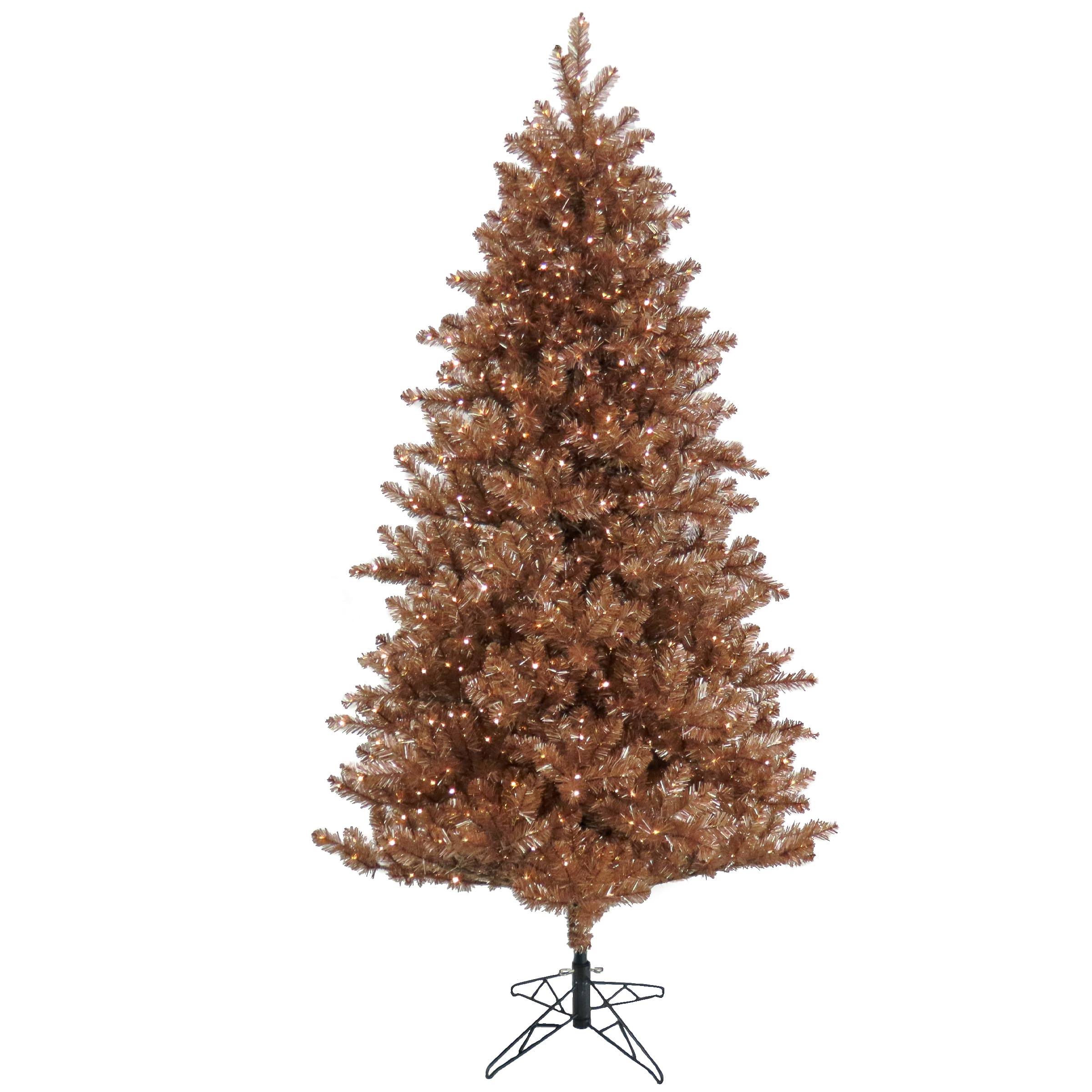 National Tree Company 7.5' Pre-Lit Christmas Rose Gold Metallic Tree