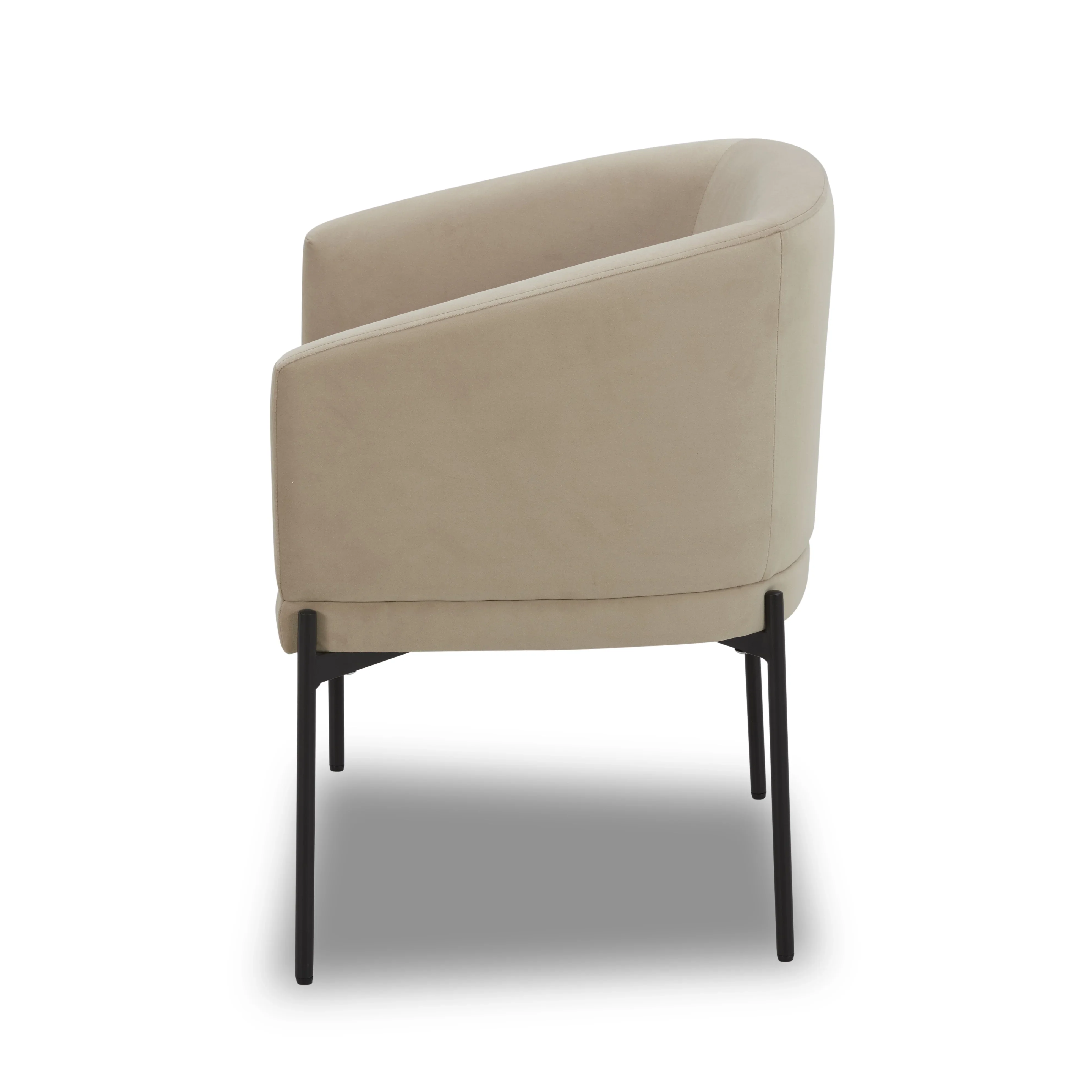 Better Homes & Gardens Wyatt Velvet Dining Chairs, Beige, 2 Pack