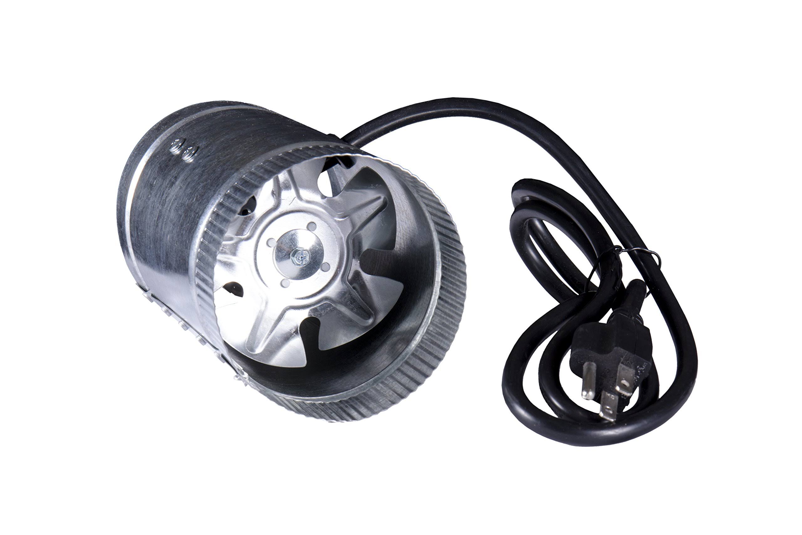 Hydro Crunch 100 CFM 4 in. Inline Duct Booster Fan for Indoor Garden Ventilation