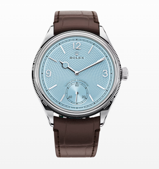 Replica 2024 New & Popular Rolex Perpetual 1908 Brown Leather Strap 39MM Watch
