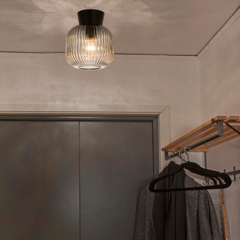 Vanja plafond 20 cm svart/røykfarget