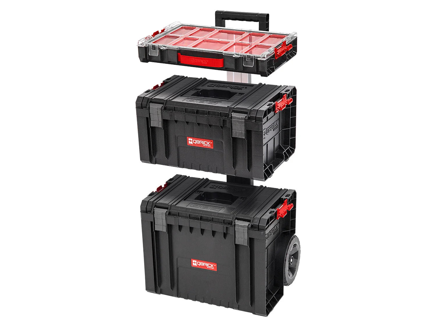 Ensemble chariot à outils Qbrick System PRO Organizer 100 + Boîte à outils PRO + Chariot PRO