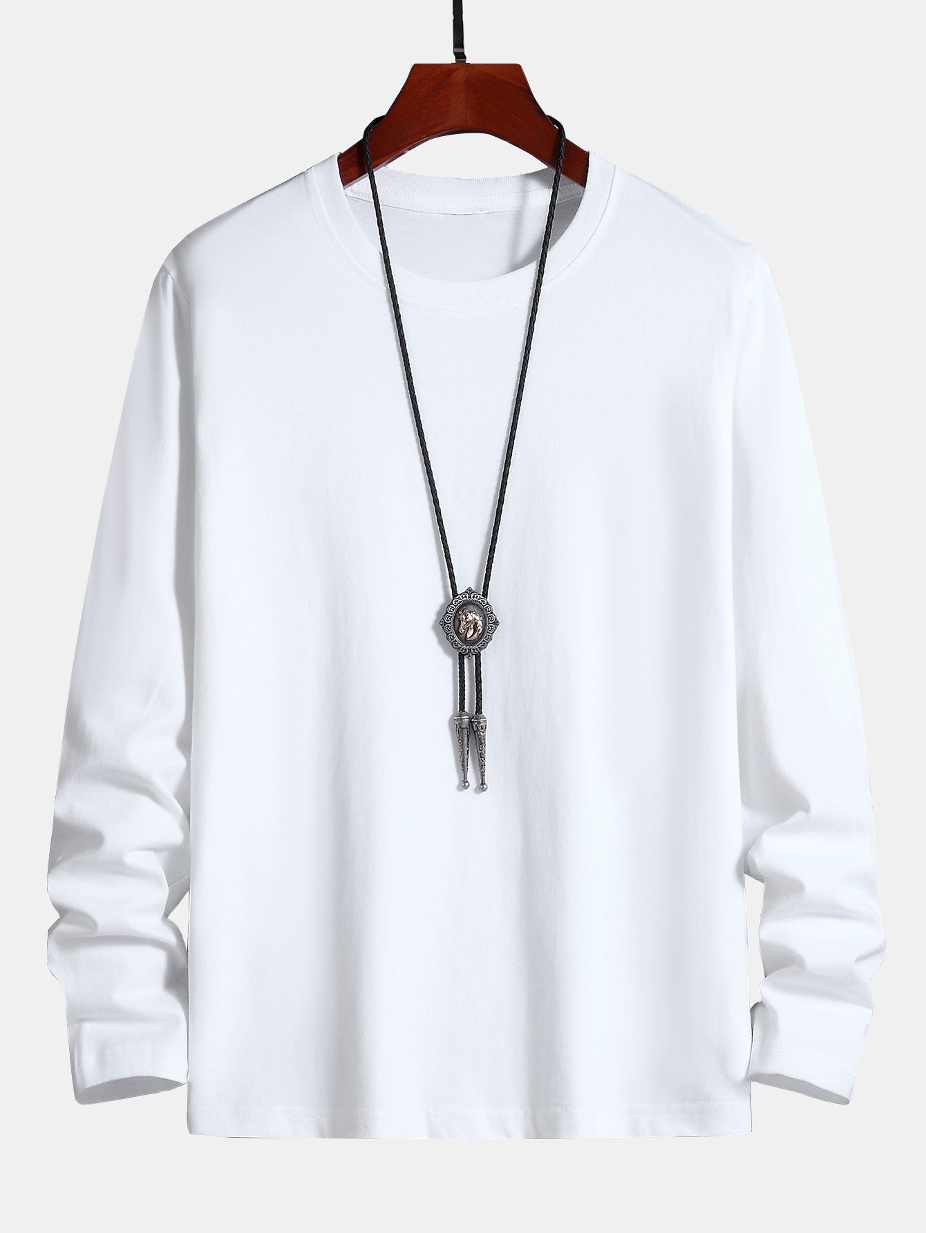 T-shirt basique à manches longues en coton