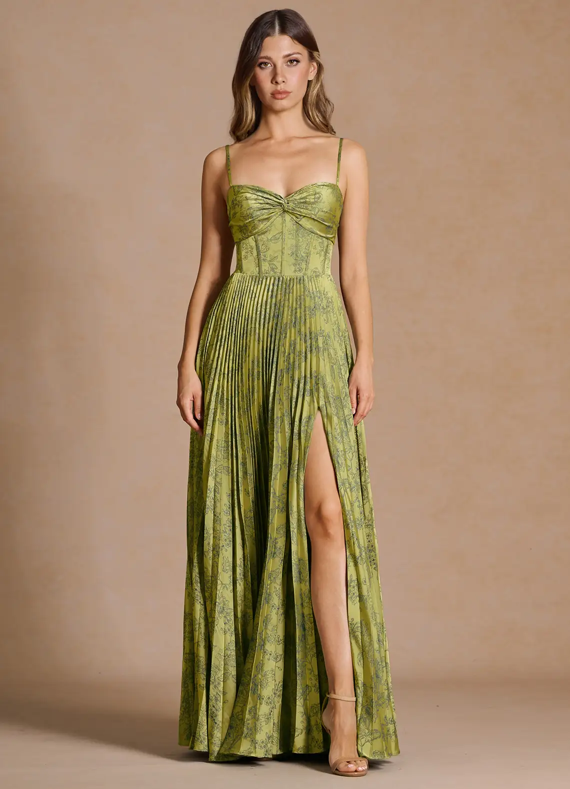 Vesper Moss Navy Maxi Dress