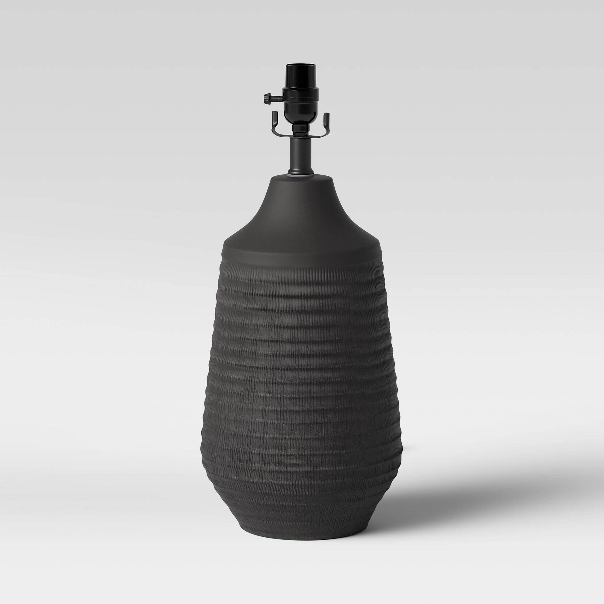Large Textured Ceramic Lamp Base Black - Threshold