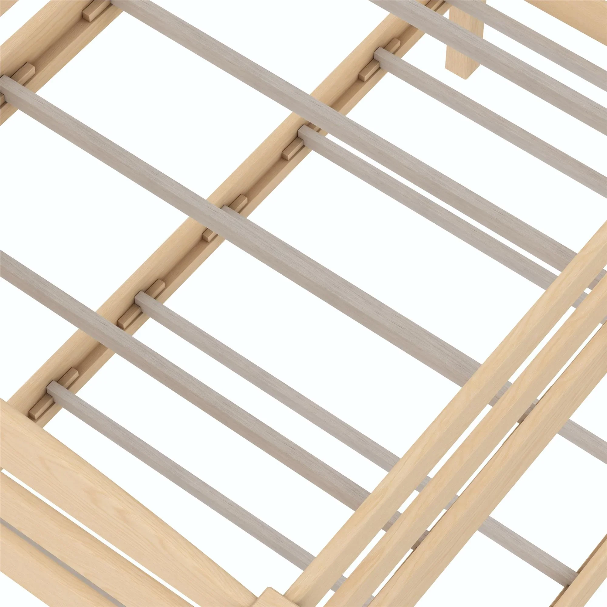 Better Homes & Gardens Leighton Solid Wood Twin-over-Twin Convertible Bunk Bed, Vanilla