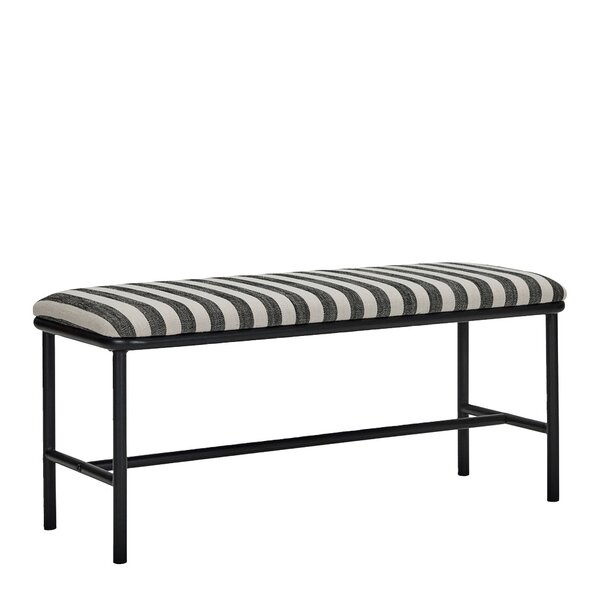Toda benk 100x39x45 cm svart/off-white