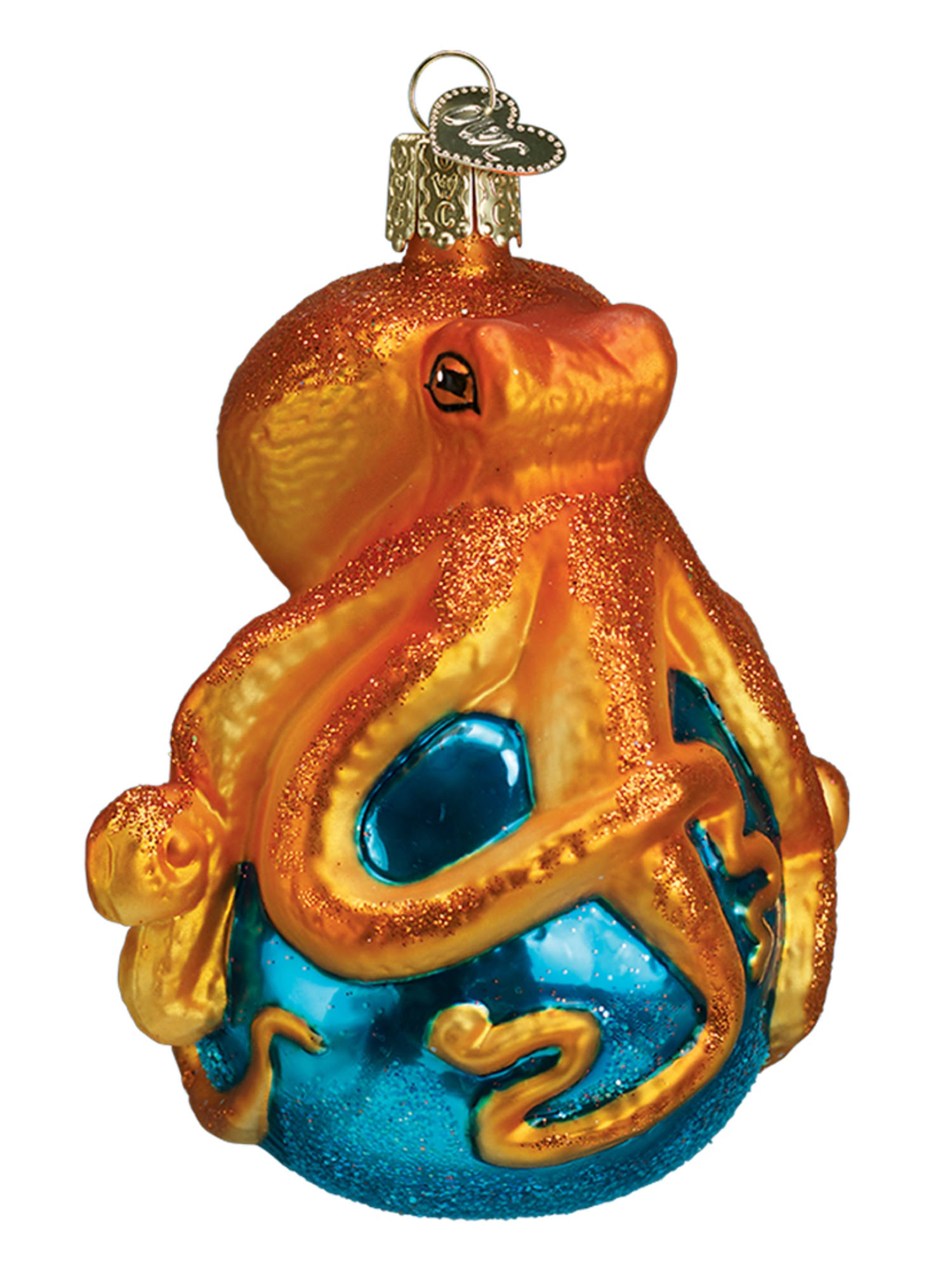 Old World Christmas Octopus Glass Blown Ornament
