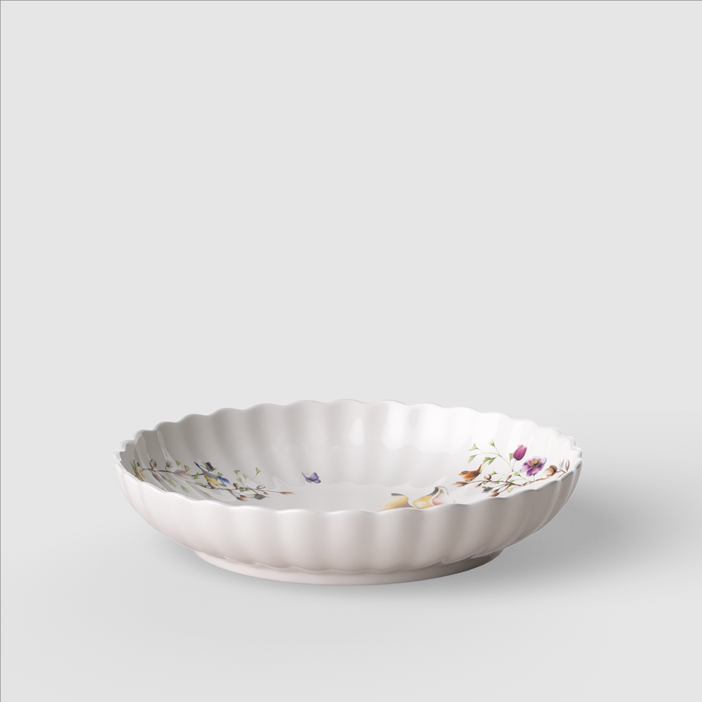 Spring Fantasy Appetizer/ Dessert Bowl - Green, 23.7 oz, Premium Porcelain