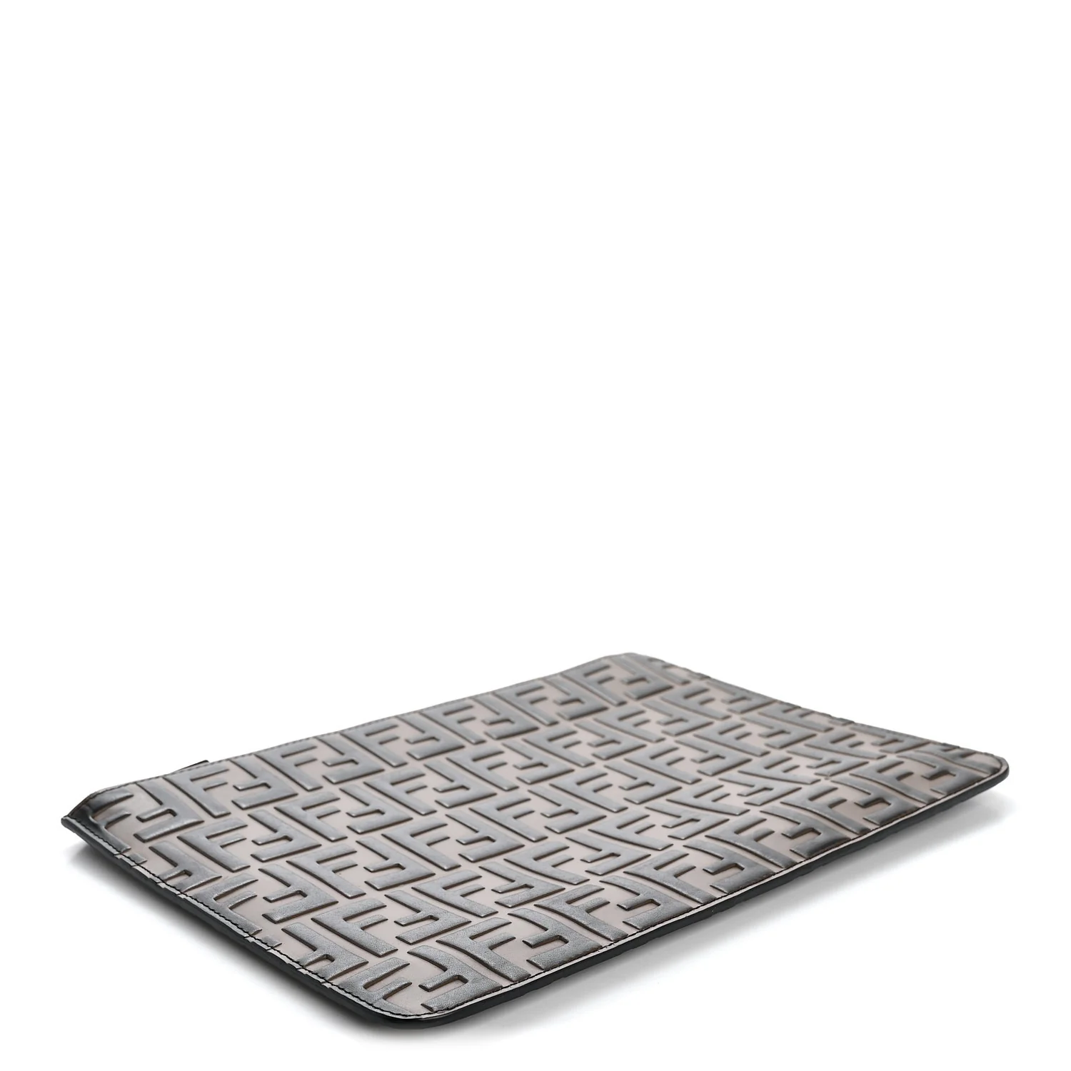 Vitello Grace FF 1974 Embossed Slim Clutch Black