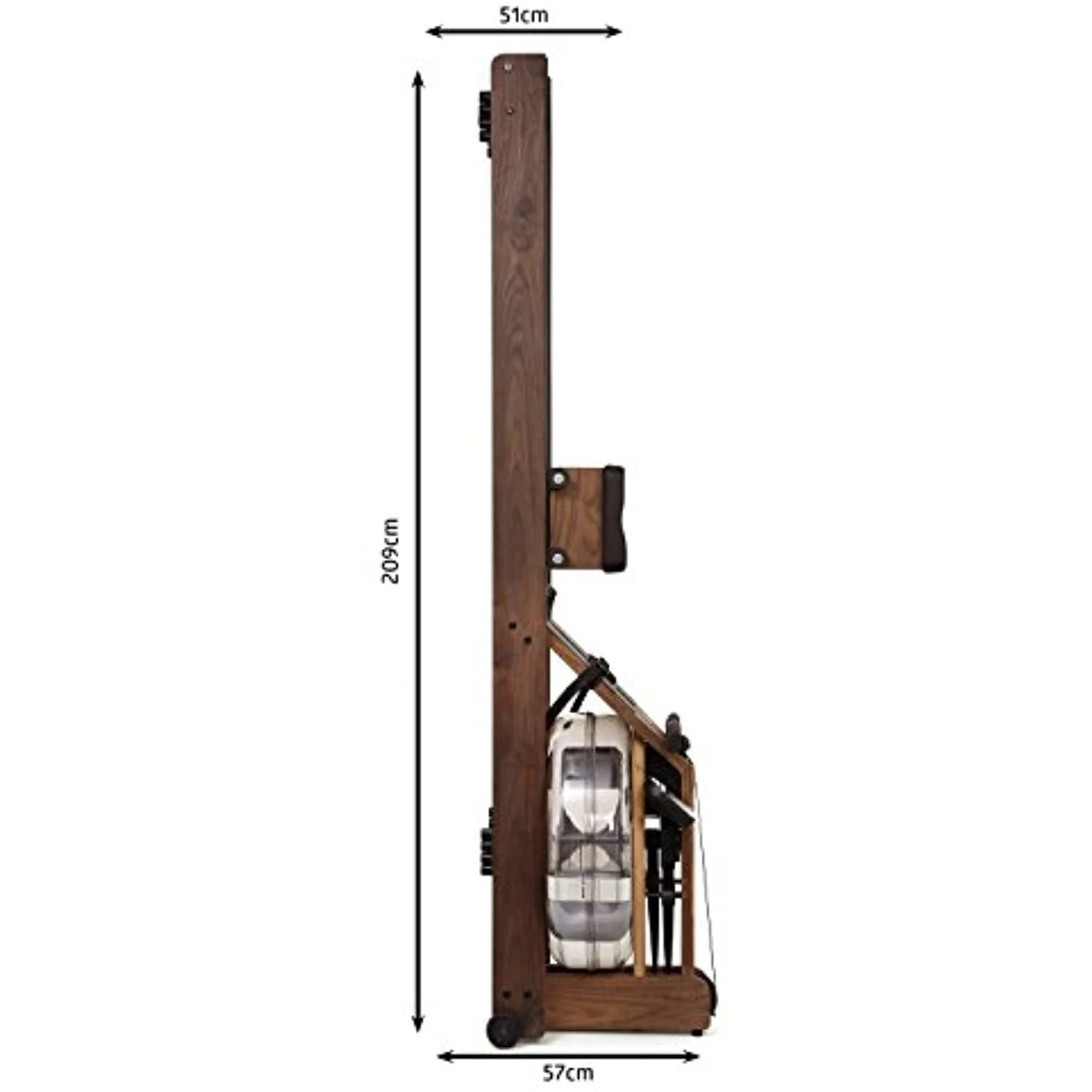 Waterrower Classic Exercise Rowing Machine in Black Walnut with S4 Monitor