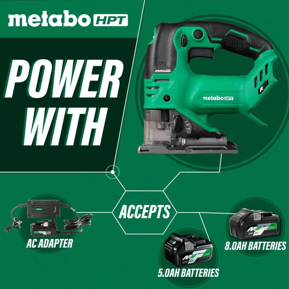 Metabo Hpt-CJ36DAQ4M 36V MultiVolt Brushless Jig Saw, Bare Tool