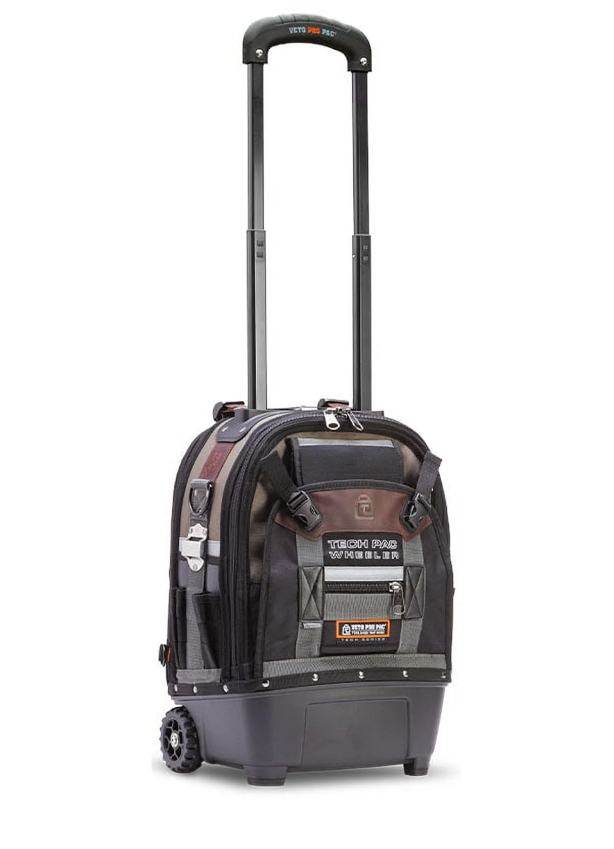 VETO Waterproof Tool Bags with Wheels, Polypropylene Plastic Black