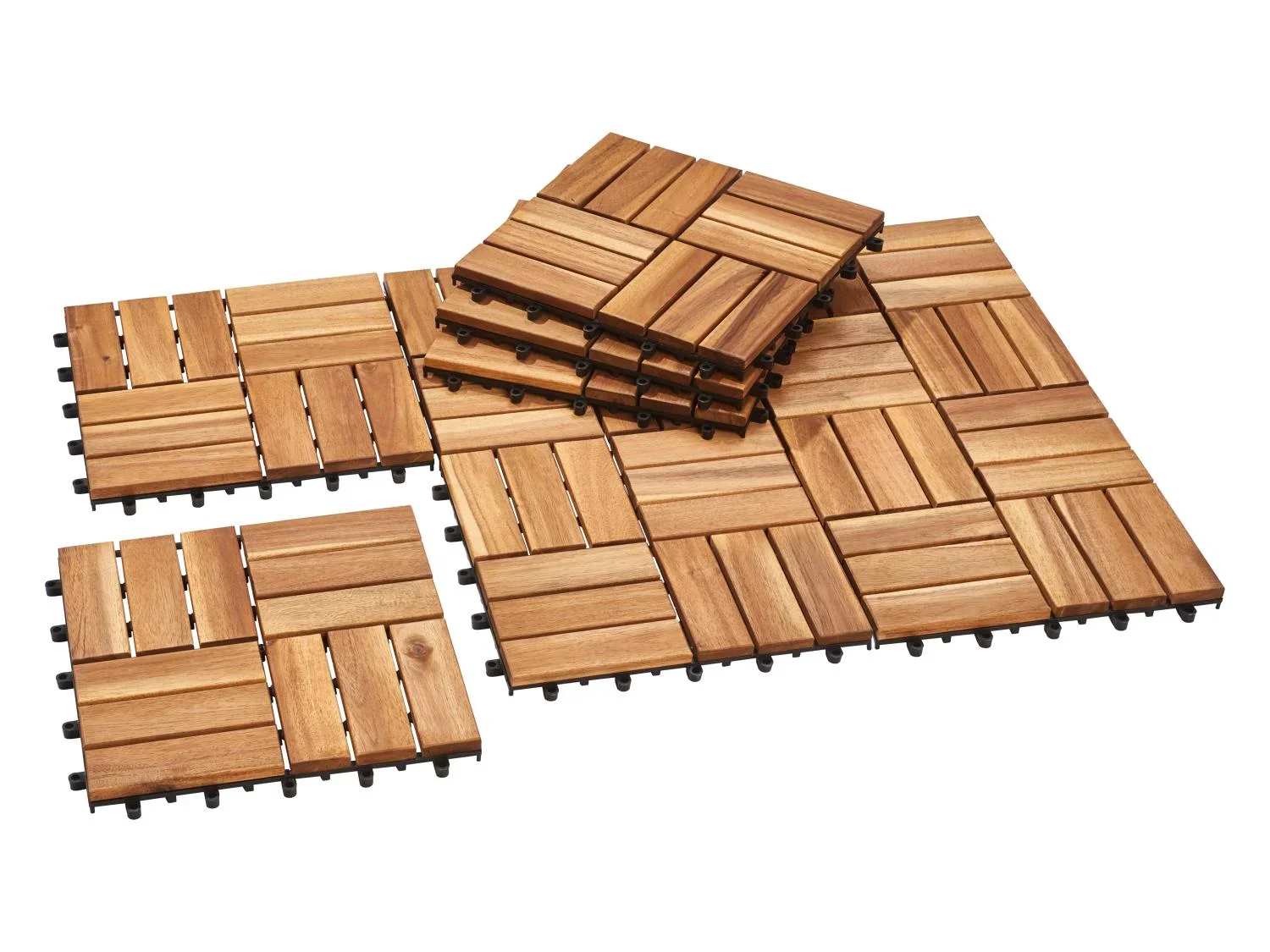 LIVARNO Dalles en bois, 9 pices