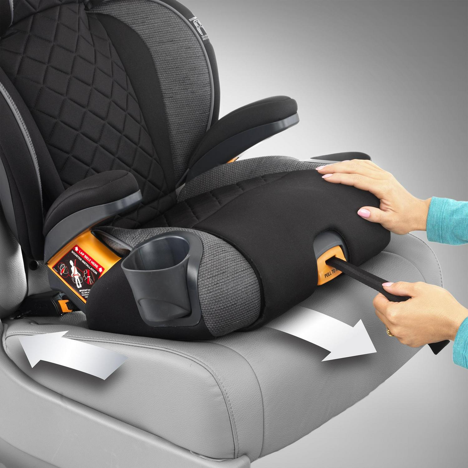 Chicco Kidfit Zip Plus 2 - in - 1 Belt Positioning Booster Car Seat - Taurus (Black/Grey). New