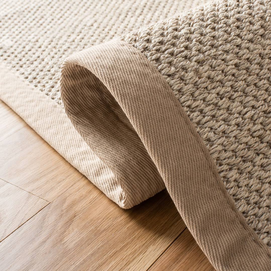 Torbin Jute/Sisal Marble/Linen Area Rug Highland Dunes Rug Size: Square 8' x 8'