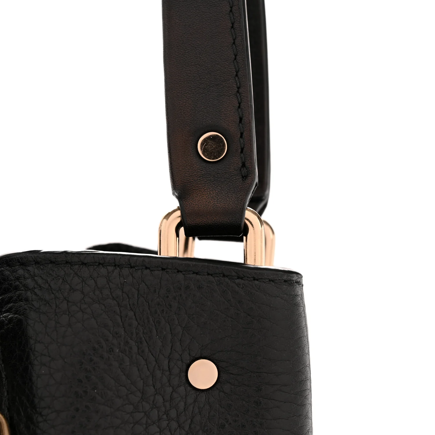 Grainy Calfskin House Check Medium Maidstone Black