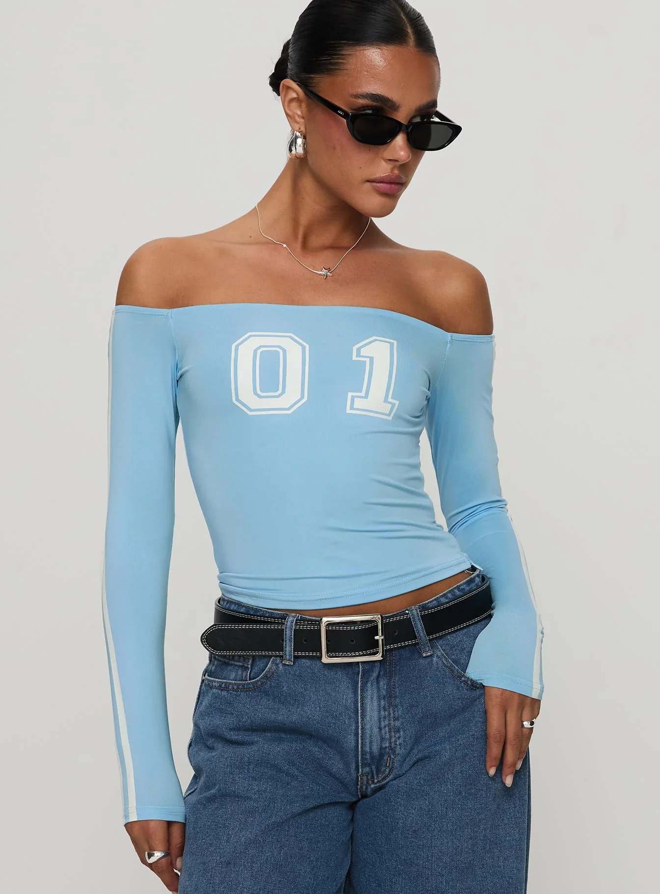 One And Only Long Sleeve Top Blue