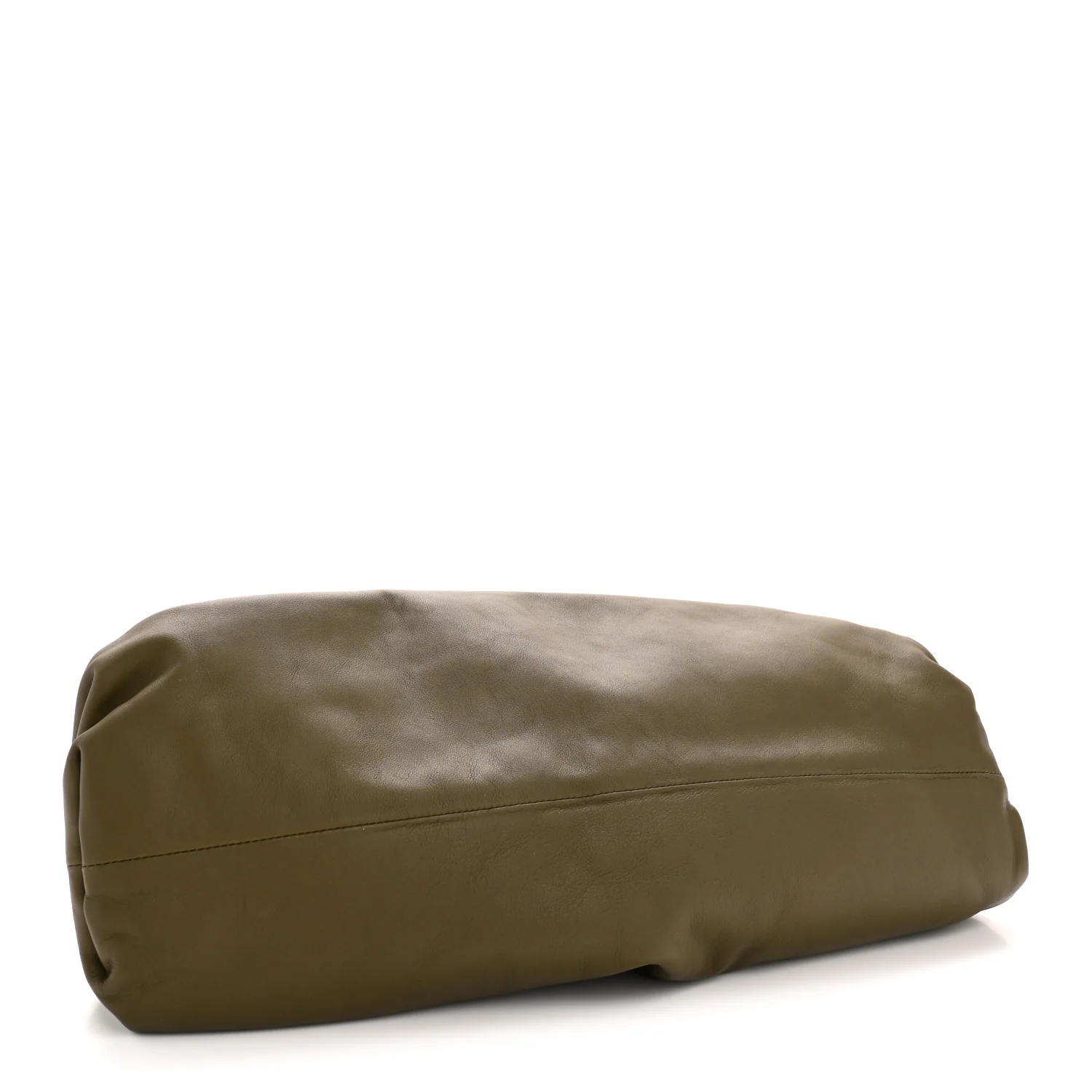 Smooth Butter Calf The Pouch Oversized Clutch Kaki Fondent