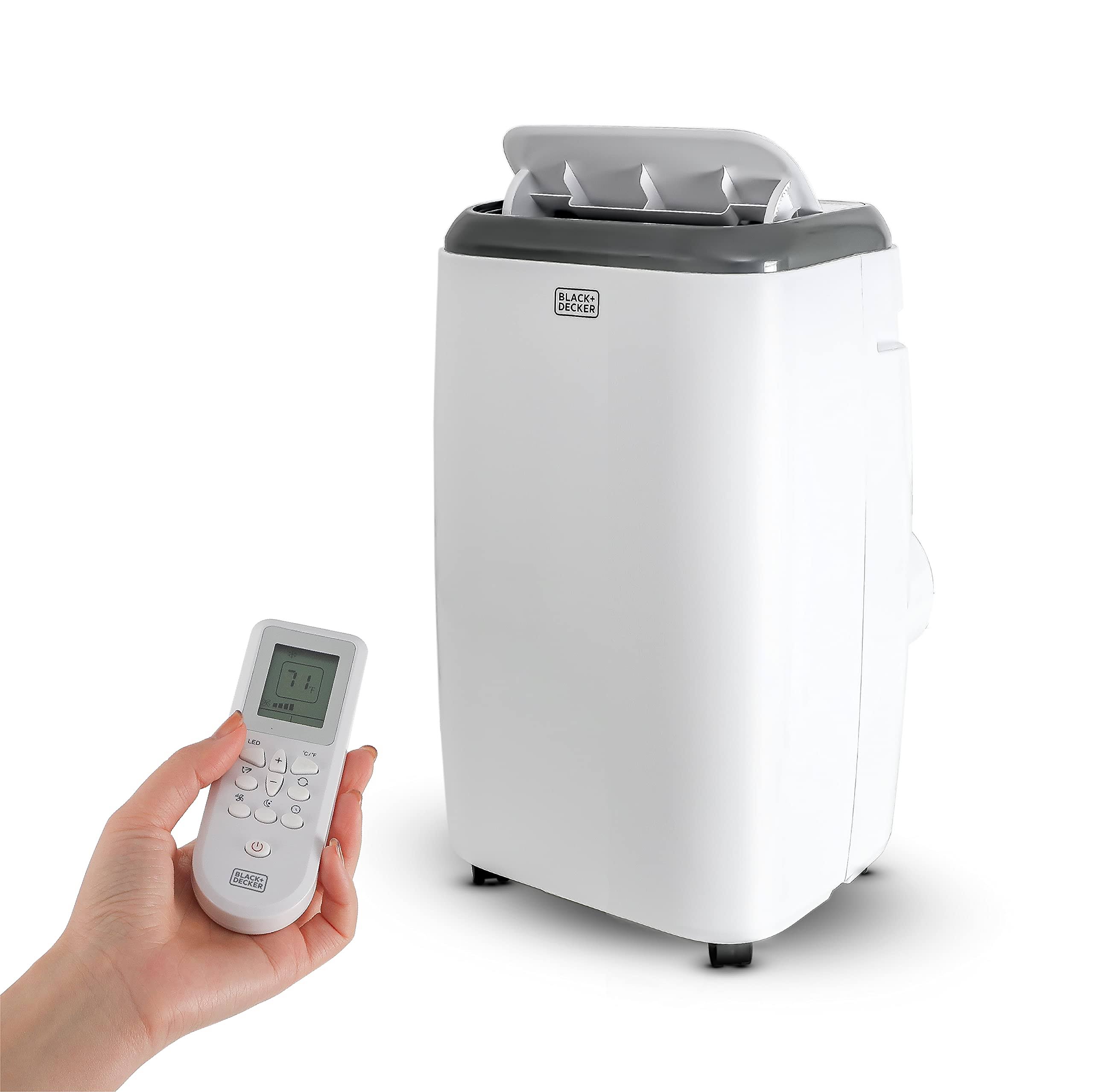 BLACK+DECKER 12,000 BTU Portable Air Conditioner with Remote Control, White BPP08WTB