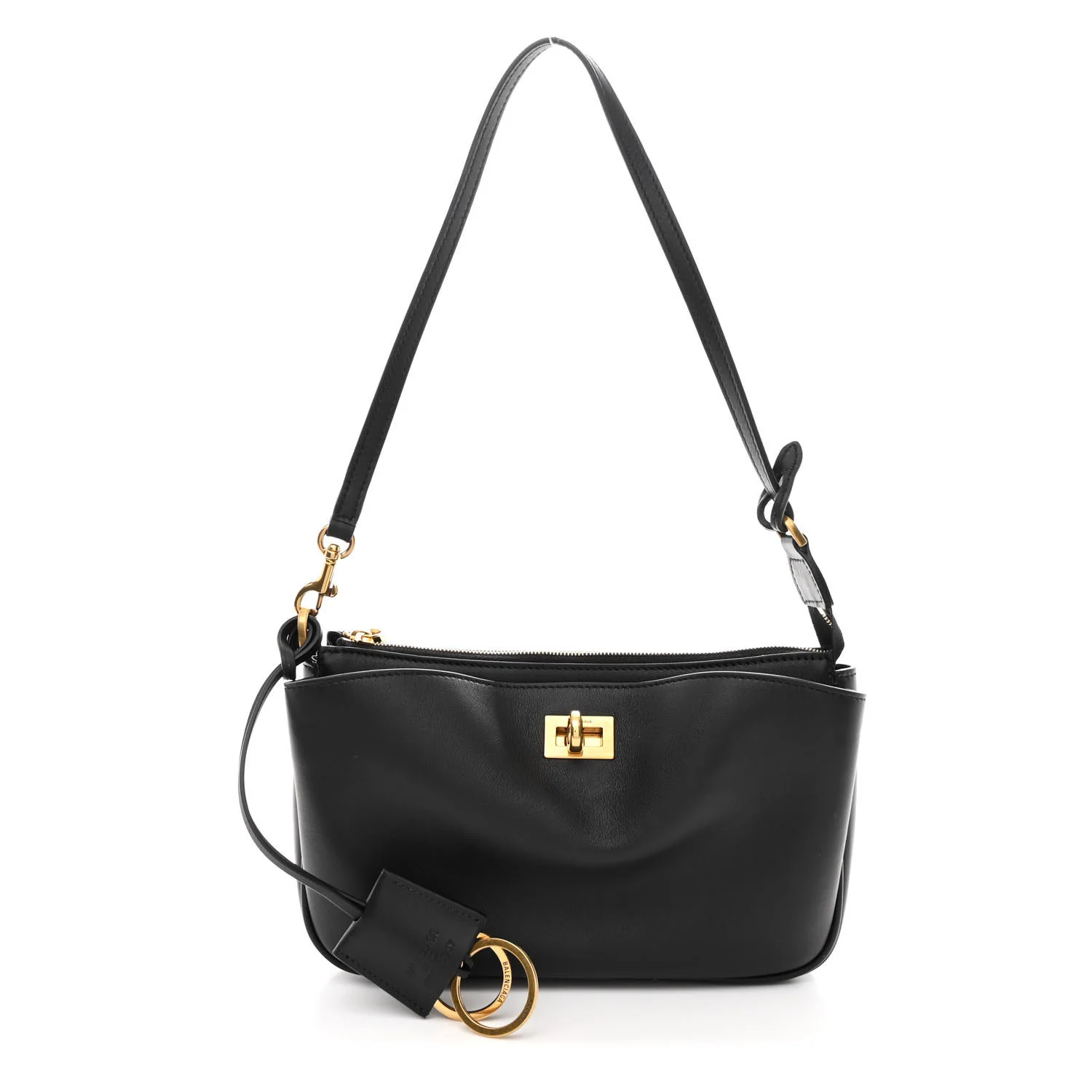 Natural Smooth Calfskin Rodeo Sling Pochette Black