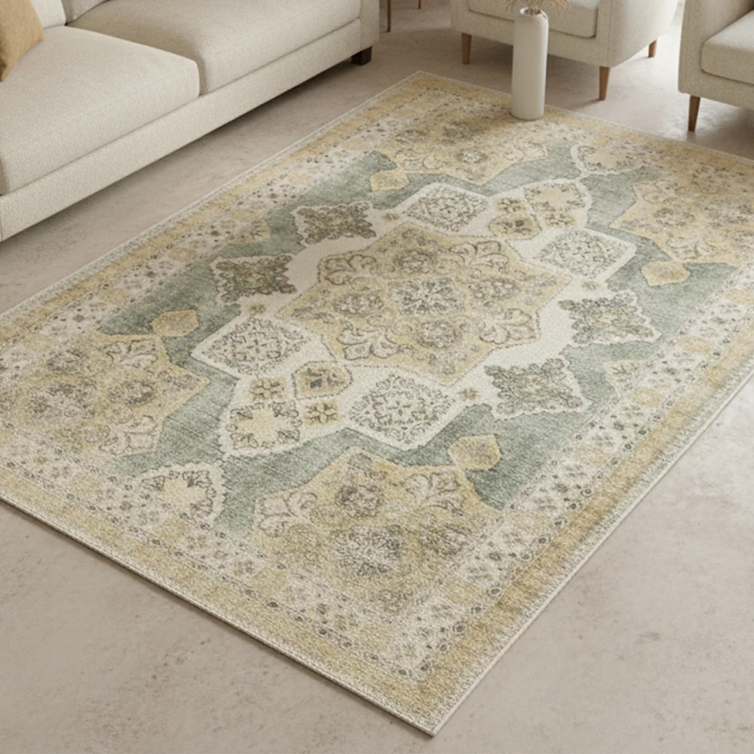 Muddy Mat® Monarch Washable Area Rugs for Living Room, Bedroom & Dining Room – Modern Soft Low Pile Non Slip Carpet – Pet Friendly Waterproof Foldable Rugs for Home