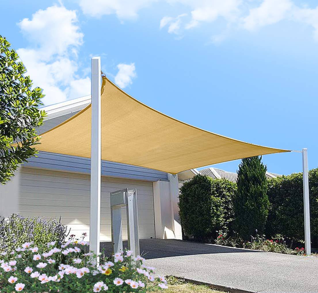 DIIG Outdoor Sun Shade Sail Canopy, 10' x 14' Rectangle Shade Cloth Patio Cover - UV Resistant Sunshade Fabric Awning Shelter for Deck Yard Garden