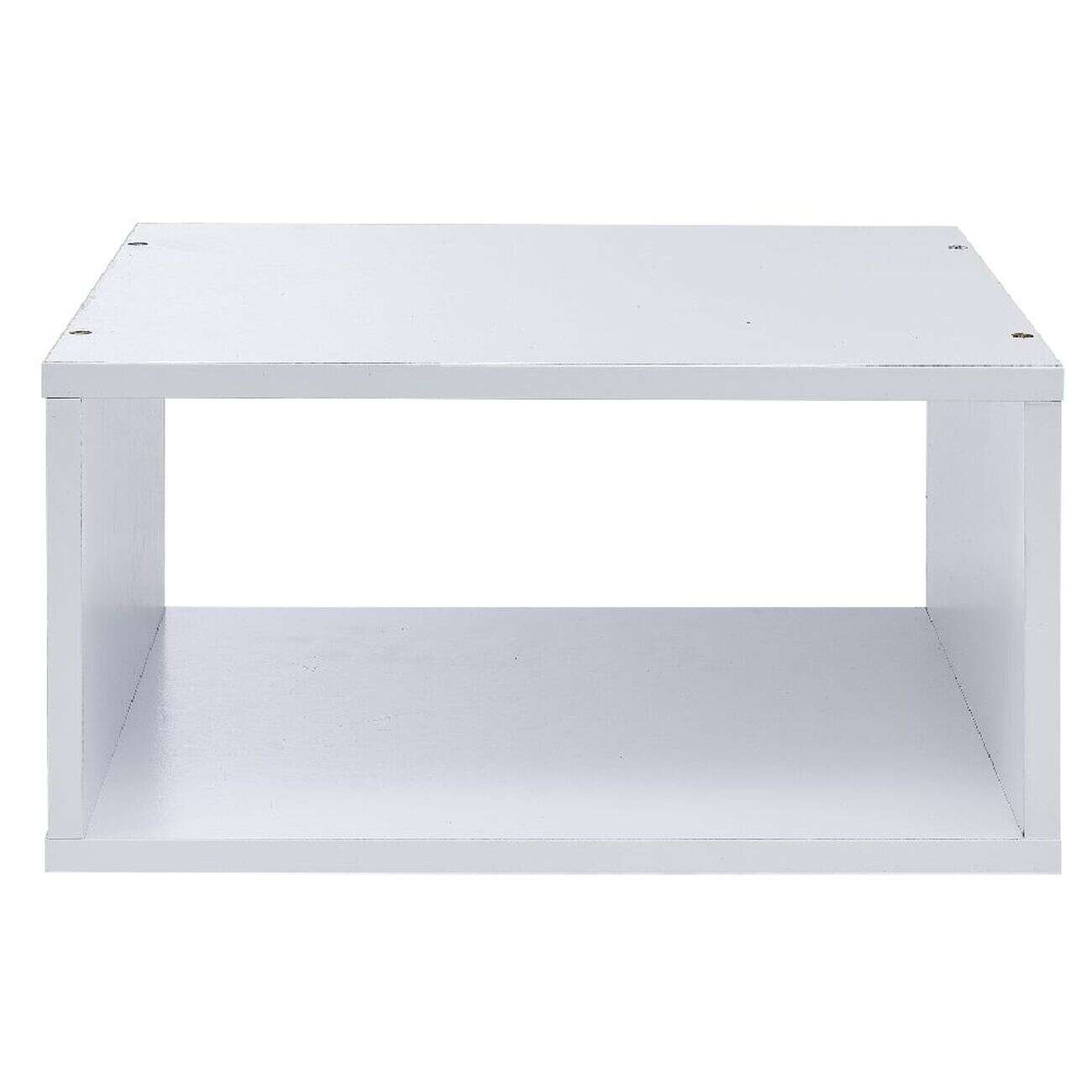 Structure Box Cube demi cube 35x30x17cm métal blanc