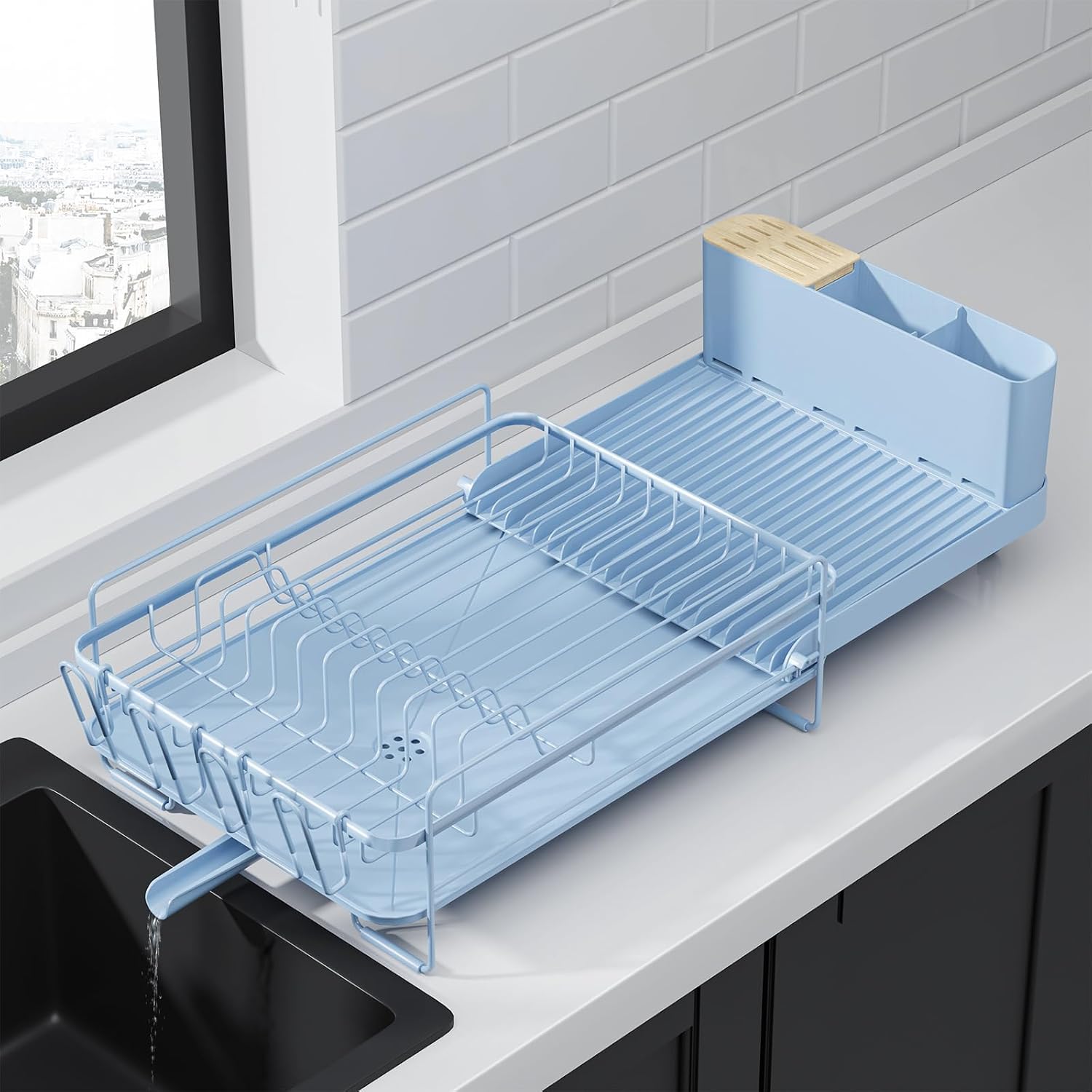 Kitsure Extendable Dish Drying Rack, 19.2