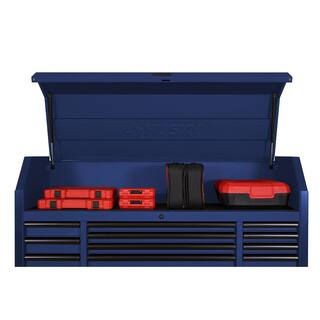 Ensemble coffre à outils roulant robuste à 23 tiroirs et armoire à outils supérieure, 2025, 142 cm L x 56 cm P, bleu mat