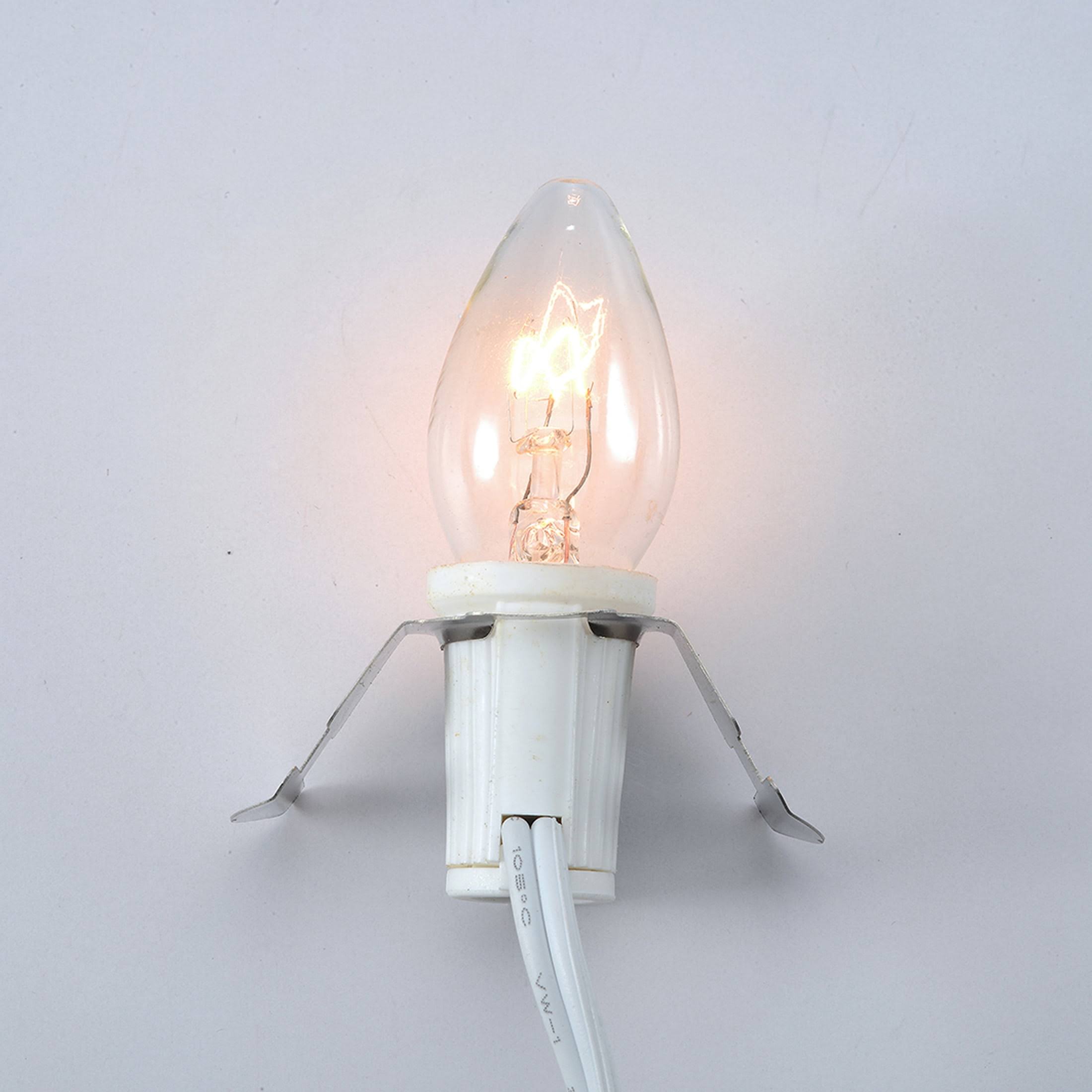 Holiday Time 8-Foot Light Cord, with 4 Clear Bulbs, Size: 8'