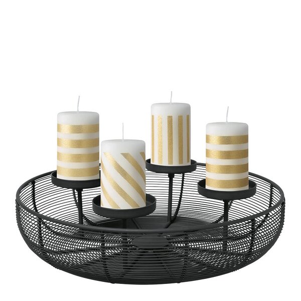Christmas Chic adventstake 41x40 cm svart