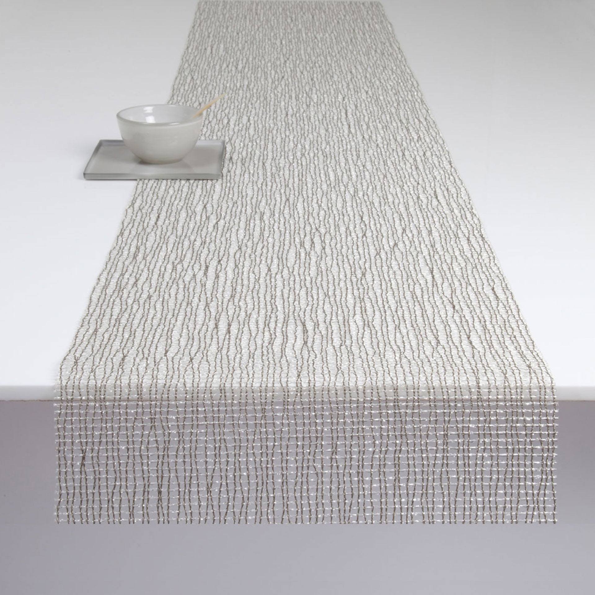 Chilewich Lattice Silver Table Runner, 14